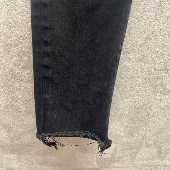 Abercrombie & Fitch high rise super skinny jeans women’s size 26/2 black grunge - Picture 3 of 7